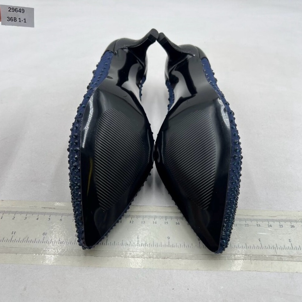 XYD Blue Mesh Heels with Rhinestones - Picture 8 of 9